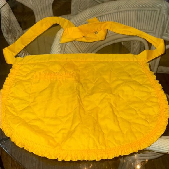 Vintage Yellow Quilted Apron - Picture 1 of 8